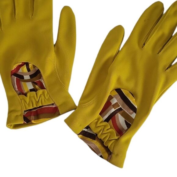 Glamour Glove Corp Mustard Yellow Ladies Church Gloves One Size - Picture 5 of 6